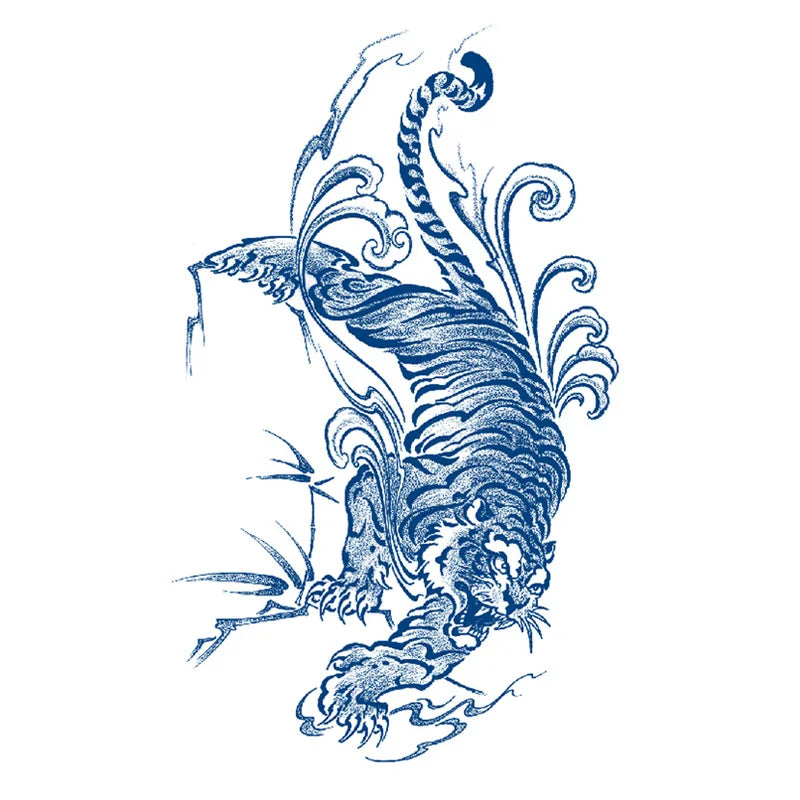 Juice Net Red Tattoo Sticker Lasts 7-15 Days Herbal Plant Semi Permanent Temporary Tattoos Sticker Size:180 * 110mm