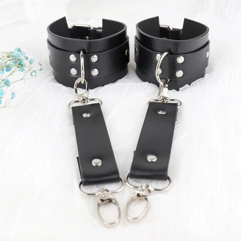 PU Leather Harness Garters Sexy Lingerie Women Bdsm Bondage Body Garter Belt  Gothic Clothes Erotic Corset Harness Belts