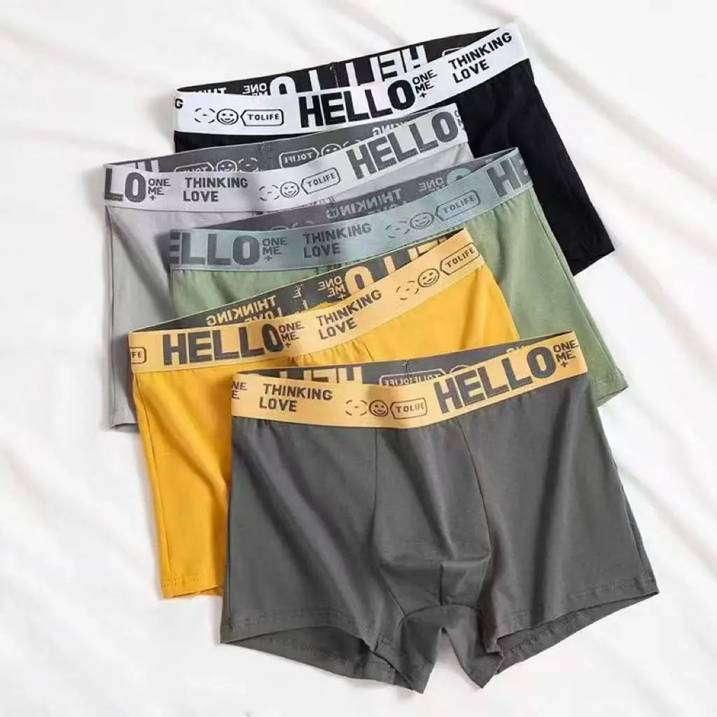 1/5/10 PCS Men's and boys Underwear Sports Seamless Comfortable Breathable Teen Boxer Briefs Men‘s Mid Rise Plus Size