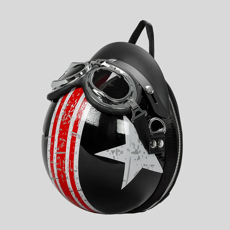 Personalized Helmet Design Women Backpacks Creative Hiphop Shoulder Crossbody Bags Chic Travel Back Packs for Girls Y2K Sac