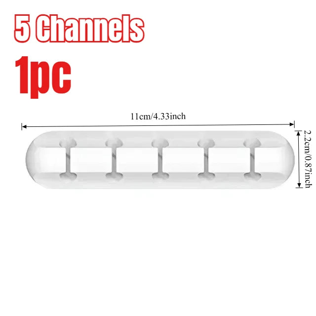 Cable Cord Wire Organizer Silicone USB Cable Winder Management Clips Self Adhesive for Mouse Keyboard Headset For iPhone Huawei