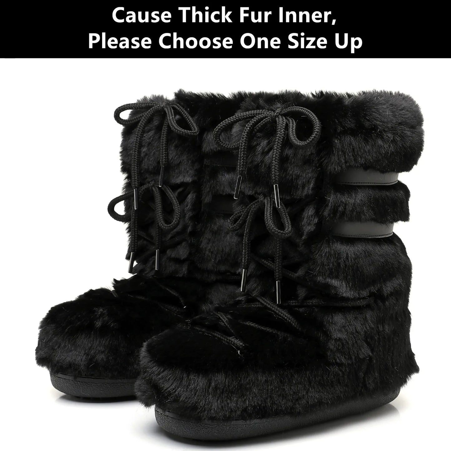 2025 Winter Lace-up Ankle Boots Women Snow Boots Brand Design Classic Platform Waterproof Non-slip Cotton Boots Woman Ski Boots