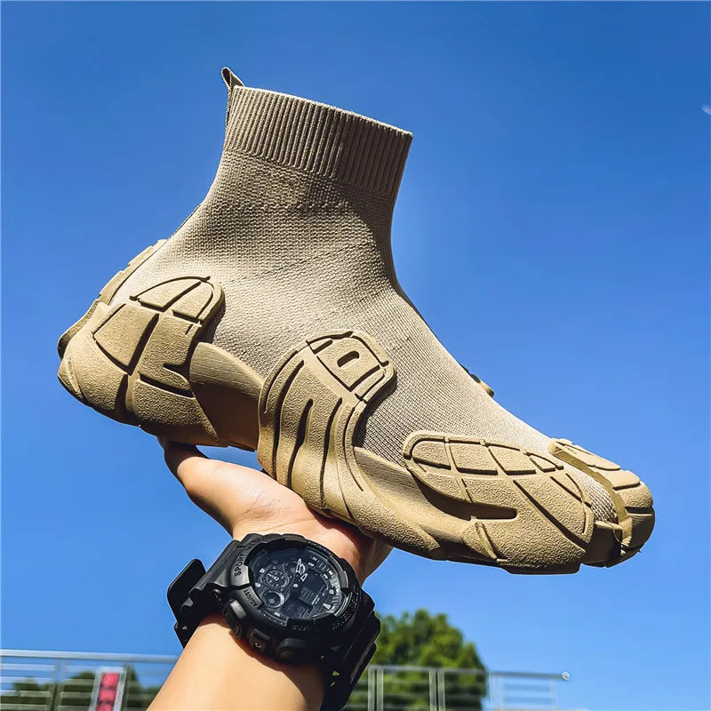 Outdoor Winter Men Casual Boots Designer Soft Sneakers Breathbale Men‘s Socks Shoes Slip-On Flat Lightweight Walking Sport Shoes