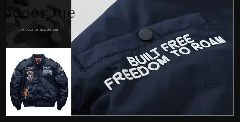 High Quality Military Motorcycle Ma-1 Aviator Pilot Coats Male Baseball Bomber Jackets Winter Hip Hop Thick Warm Jackets Men 6XL