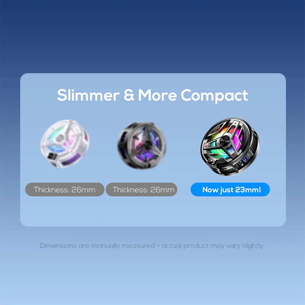 Magnetic Semiconductor Phone Cooler RGB Lights Digital DisplayCooling Fan Freeze Radiator For Gaming Tablet/Live Streaming ﻿