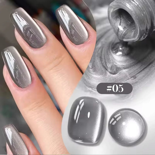 12ML 1-21pcs Autumn Nails Toe Selling Whitening Glass Bead Cat Eye Gel Nail Polish Black Nails Nail Art Grey Cat Eye Nail Glue