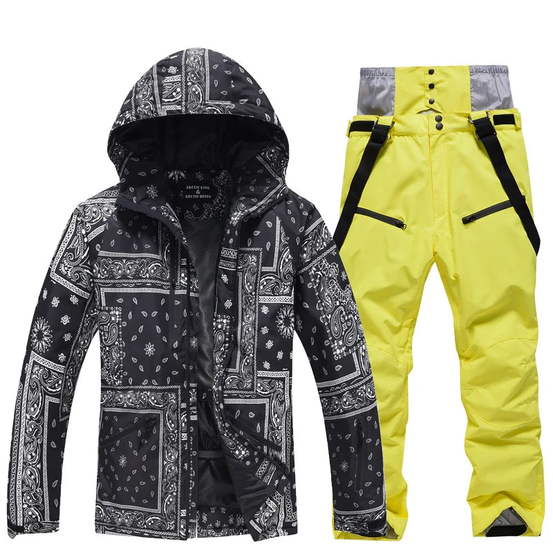 New Fashion, Men's and Women's, Ski Suit Sets, Waterproof, Snow Costume, Ski Jacket and Pant Set, Outdoor Clothing, Snowboarding