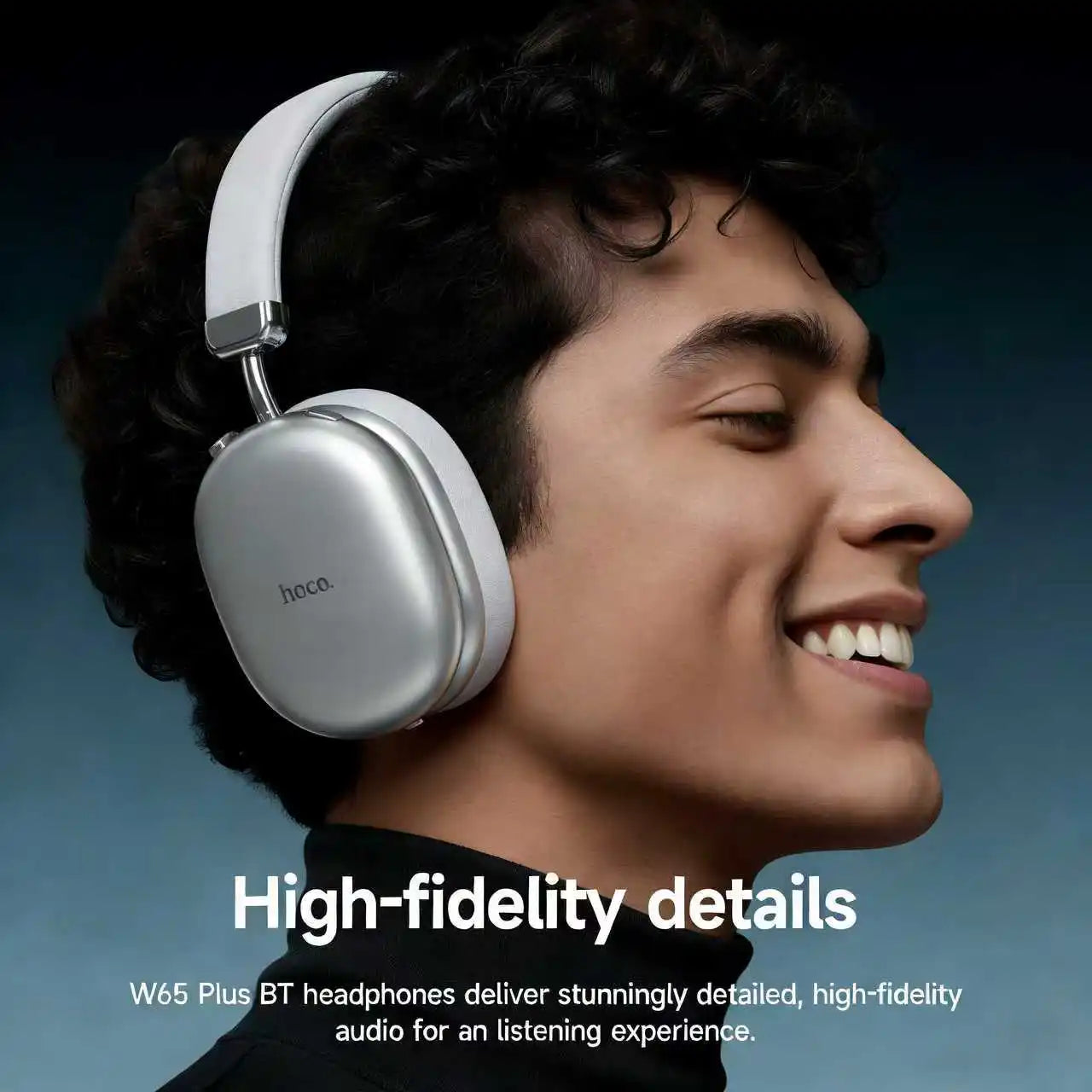 HOCO W35 Max ANC Noise Reduction Bluetooth Headphones Volume Control Over Ear Wireless Headsets 90H Use Time Earphones Universal