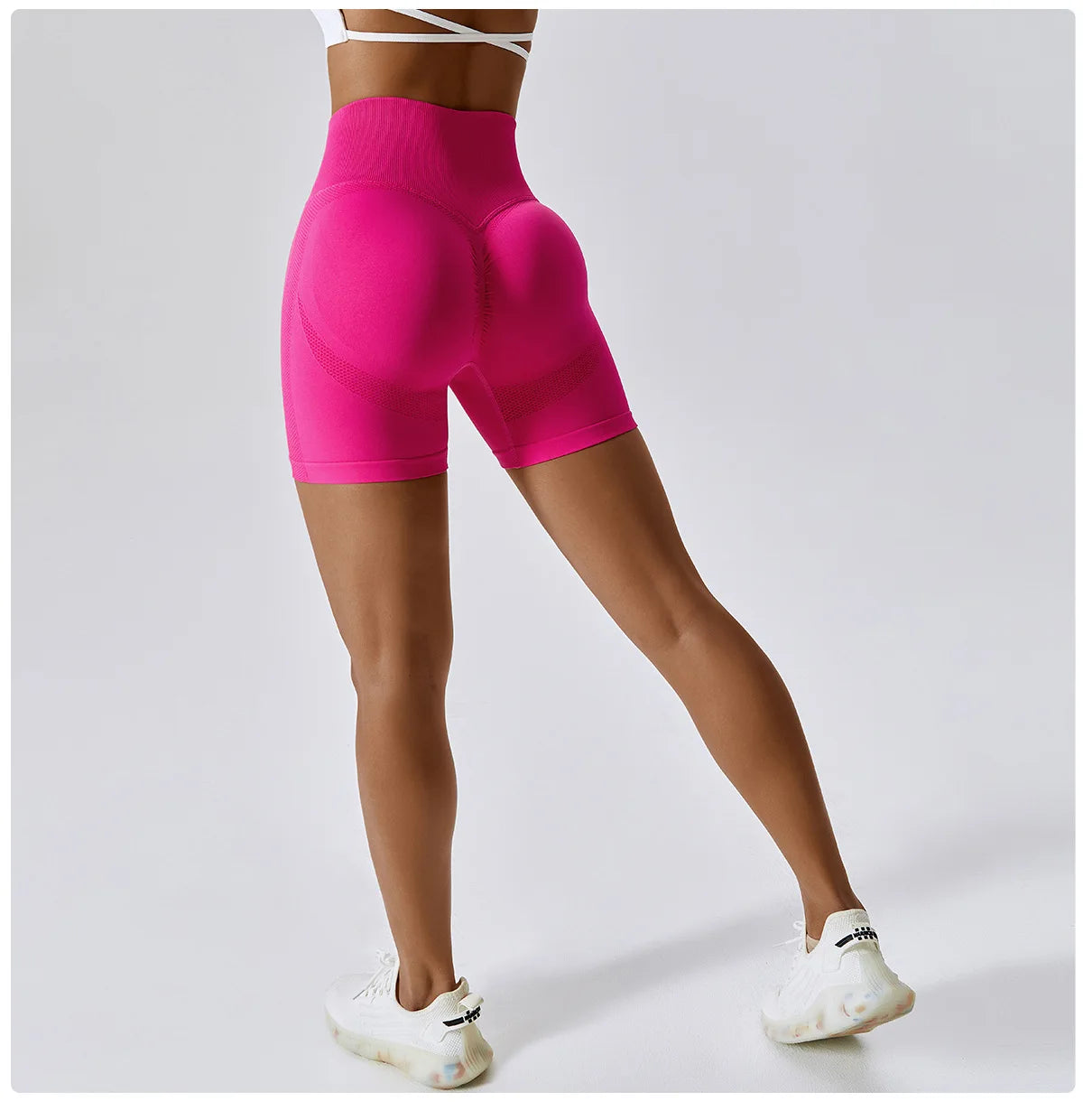 Women's Shorts for Cycling Jogging Fitness Sports Seamless High-Waisted Hip-Lifting Gym Shorts Tight Yoga Clothing