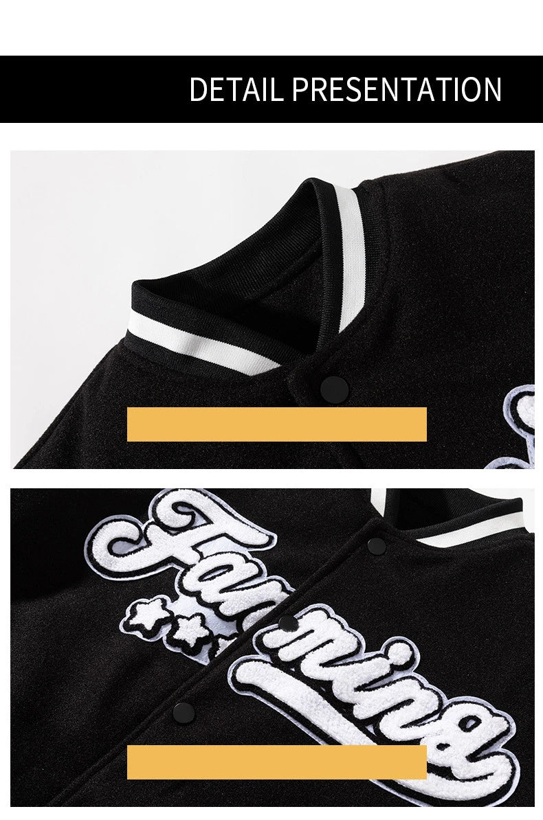 Herrenjacke Baseballuniform Herren Loose Embroidery Tide Brand Mäntel Frühling Herbst Casual College Wear Amerikanische Modekleidung