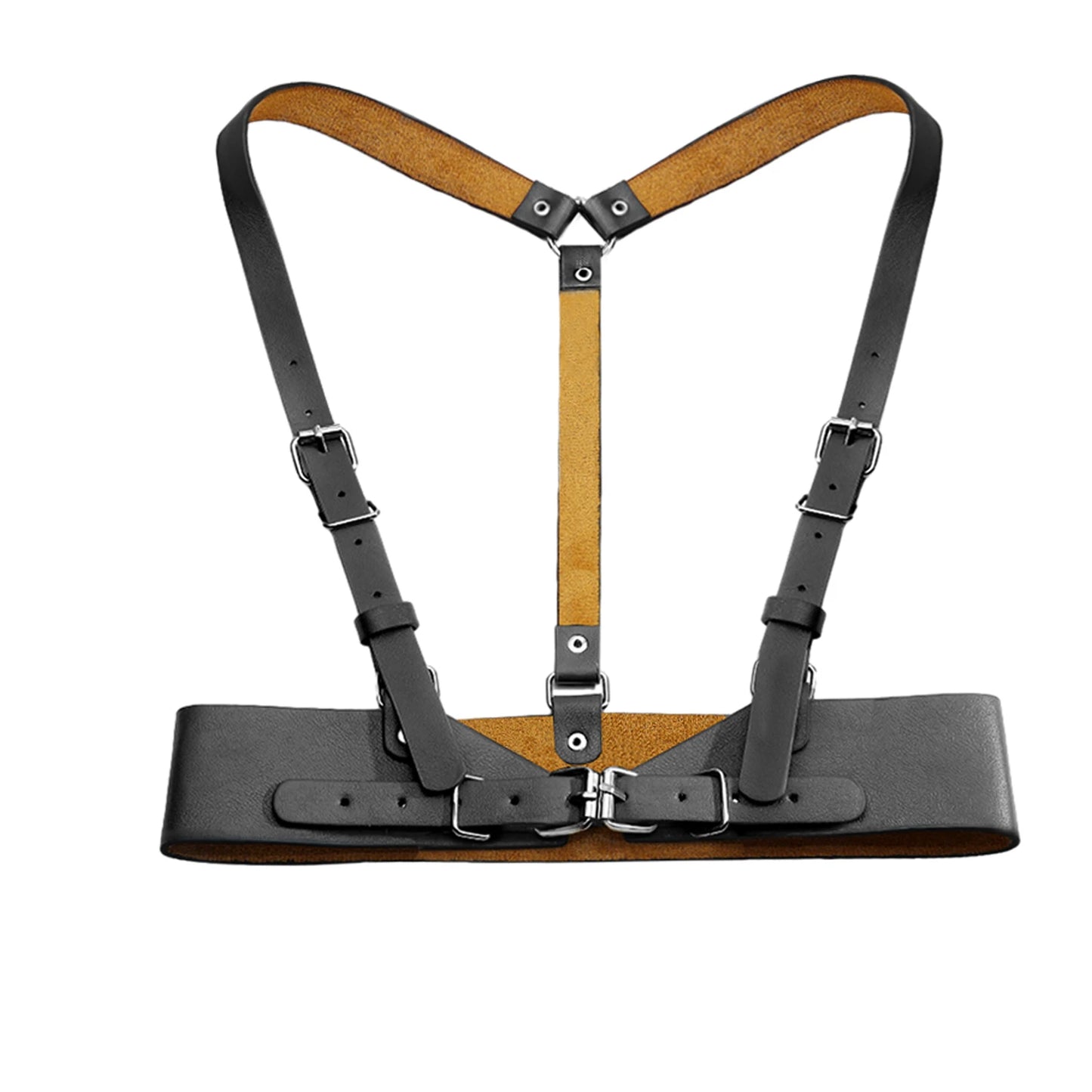 Women Waist Punk Leather Harness Belts Adjustable Body Chain Fashion Goth Suspender Corset Belt for Cosplay Accessories Harajuku