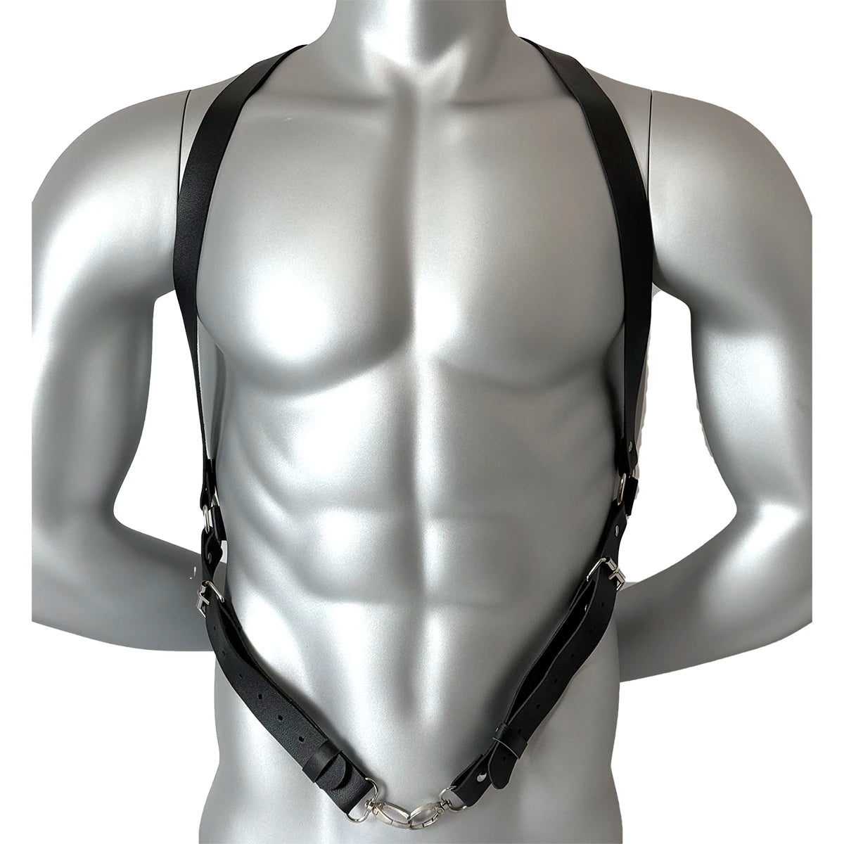 Men PU Leather Harness Belt Y2K Punk Chest Strap Gothic Adjustable Fashion Chest Strap Exotic Belt for Party or Leisure Travel