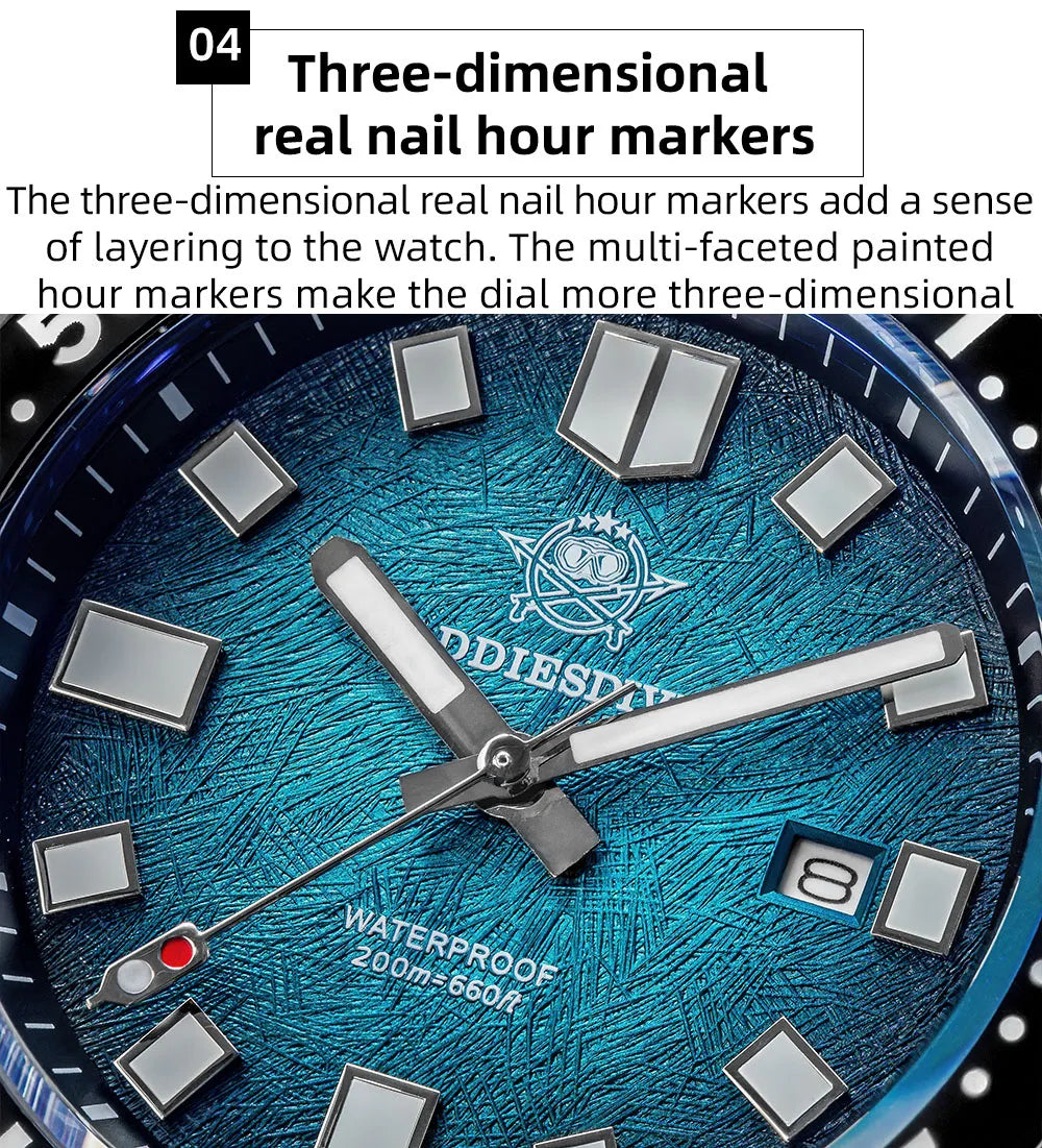 ADDIESDIVE AD2511 Watch For Men Sapphire Glass BGW9 Super Luminous 20Bar Waterproof Relogio Masculino Quartz Watch reloj hombre