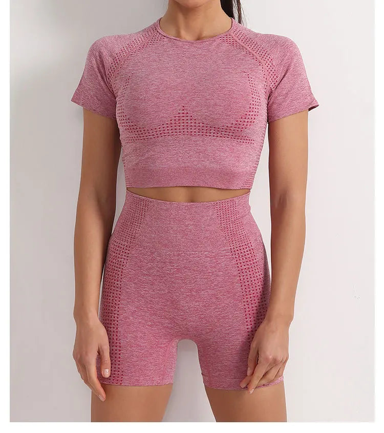 Sport Set Tracksuit Women Fitness Gym Clothing Seamless Yoga Suit Long Sleeve Running Tights Leggings Workout Outfit Sportwear