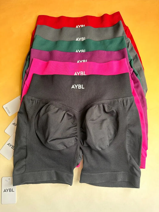 Brand Seamless Yoga Shorts  Butt-Lifting Fitness Shorts, Women's Stretchy Compression Shorts, Moisture-Wicking