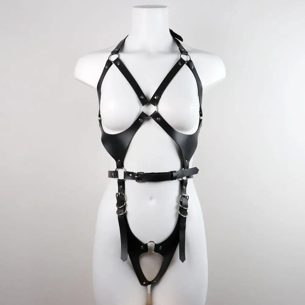 Women Sexy Body Harness Bondage Set Leather Garter Belt Goth Punk Lingerie Fetish Clothing Erotic Underwear Harness Accessories