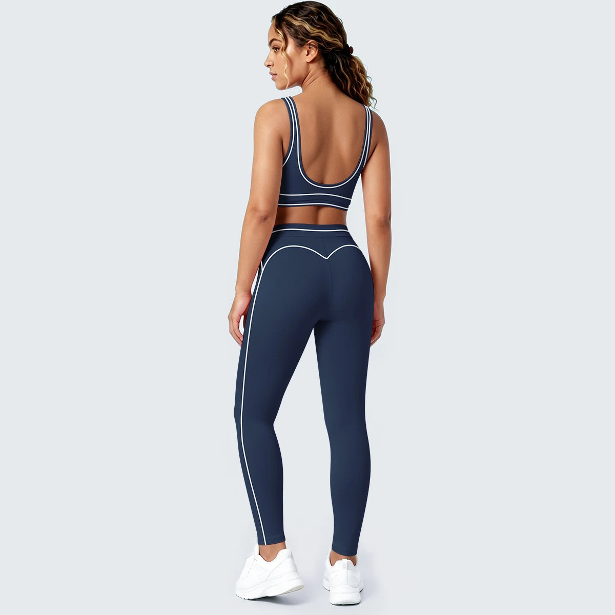 Women Fitness Yoga Sports Set Sexy Beautiful Back Yoga Bra Workout Top Summer Running Sports Bra High Waisted Push Up Yoga Pants