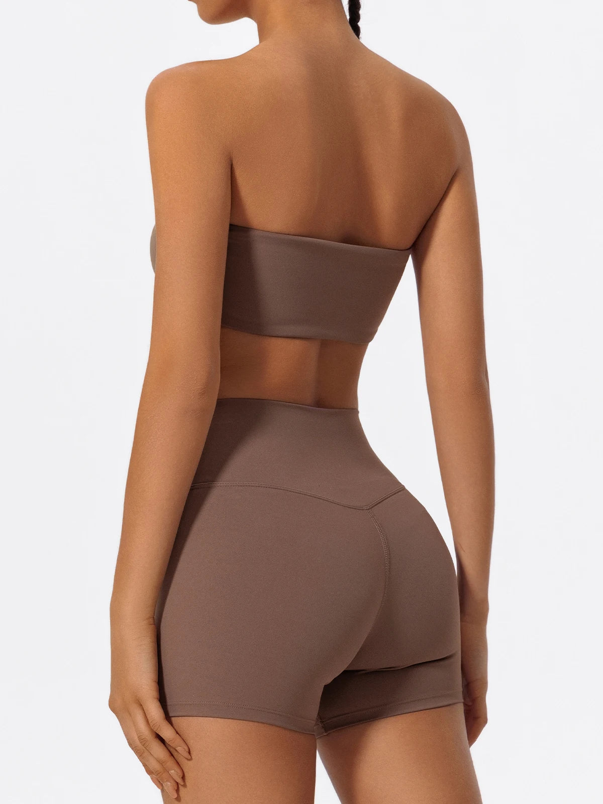 Summer Two Piece Fitness Sports Set Women Workout Yoga Outfit Strapless Bra Woman 2Ps Gym Crop Top Deportivos Mujer Gym Suits
