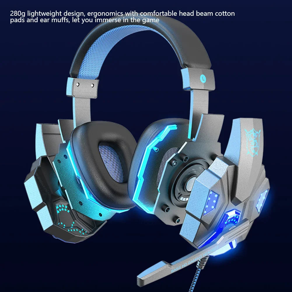 Headphones 3.5mm Wired Gaming Headset Earphones Music For PS4 Play Station 4 Game PC Chat computer With Microphone
