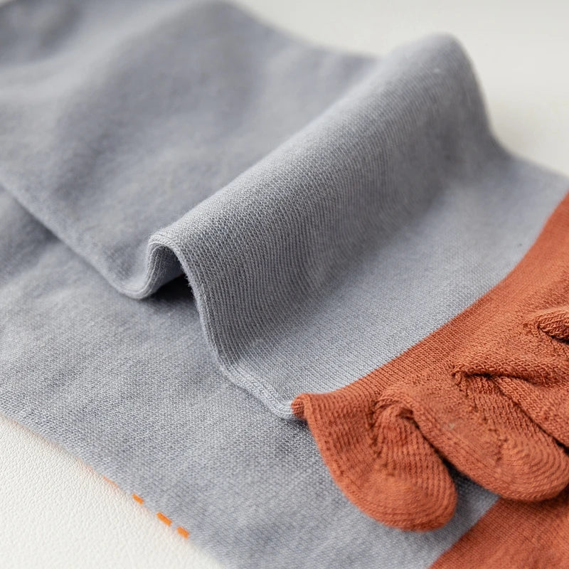 6 Paar geteilte Zehensocken für Herren, niedrig geschnittene Söckchen mit Fingern, hochwertige Baumwolle, Fünf-Finger-Socken, Frühling/Sommer, dünn