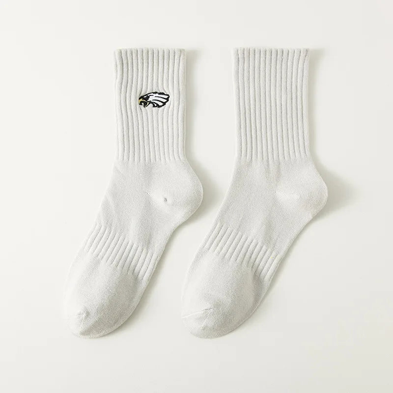 New Athletic Embroidered Socks for Men Basketball Cotton Crew Socks Fashion Women Men Sports Running Socks High Quality