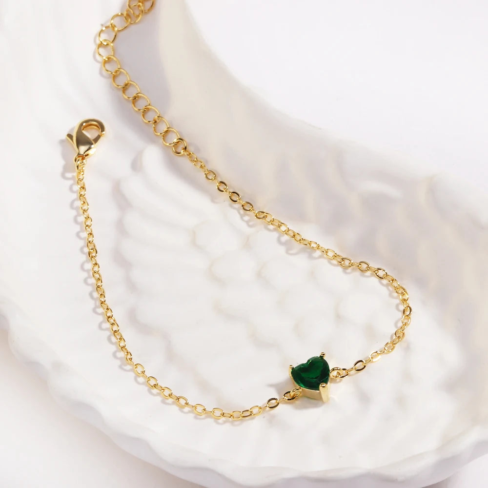 Mix Style Green Micro-inlaid Zircon Tennis Bracelet for Women ew Men Bracelet Homme Jewelry