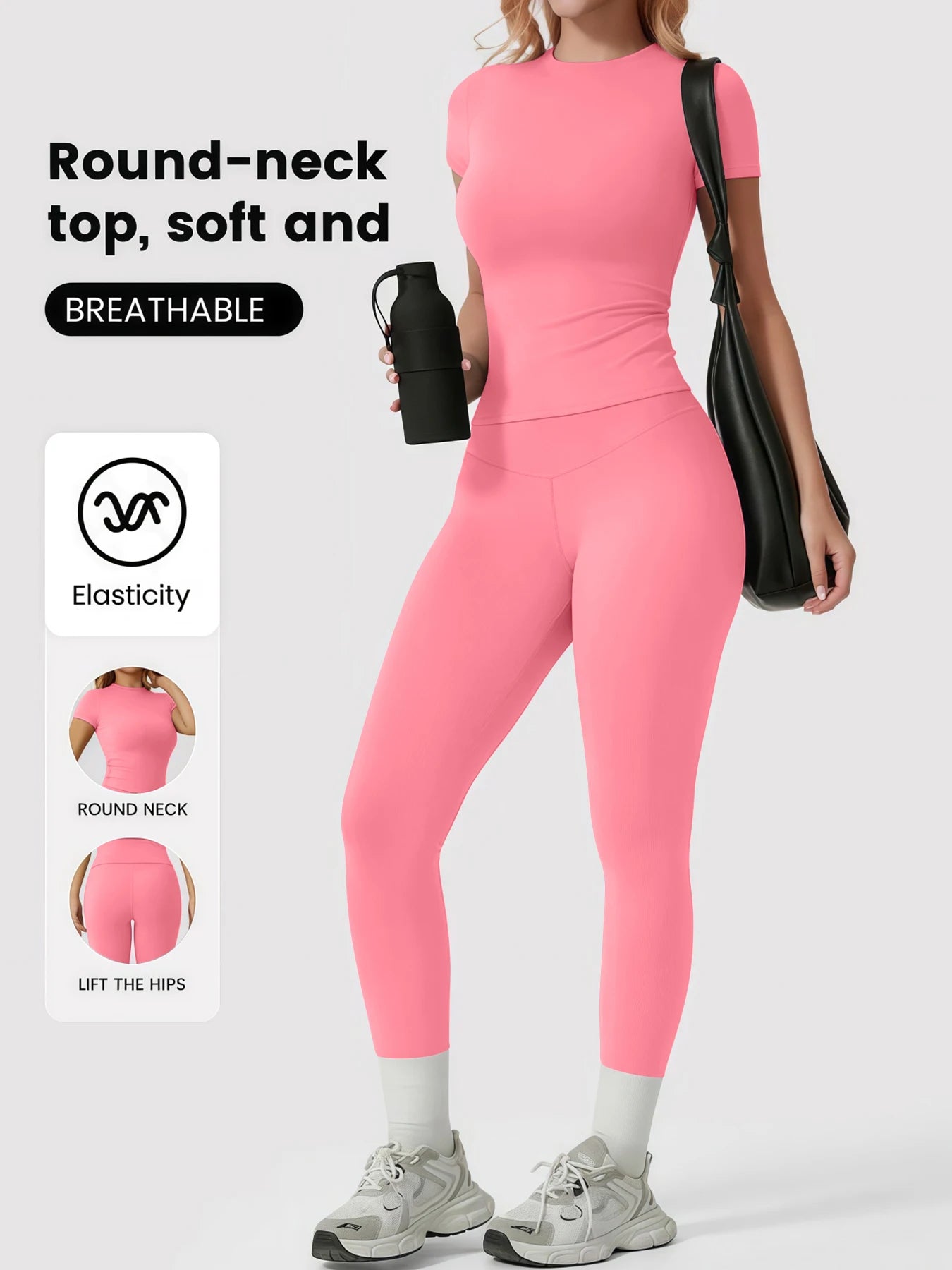 Women's Yoga Set, High-Quality Body-Fitting Quick-Dry Fitness Wear, Sport Yoga Two-Piece Set