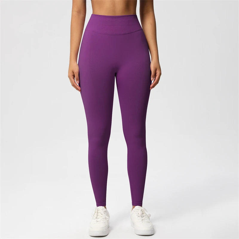 Bum Shaping Leggings Women Seamless Sports Yoga Pants Low Ribbed Band Gym clothes Fitness Workout Scrunch Butt Tight