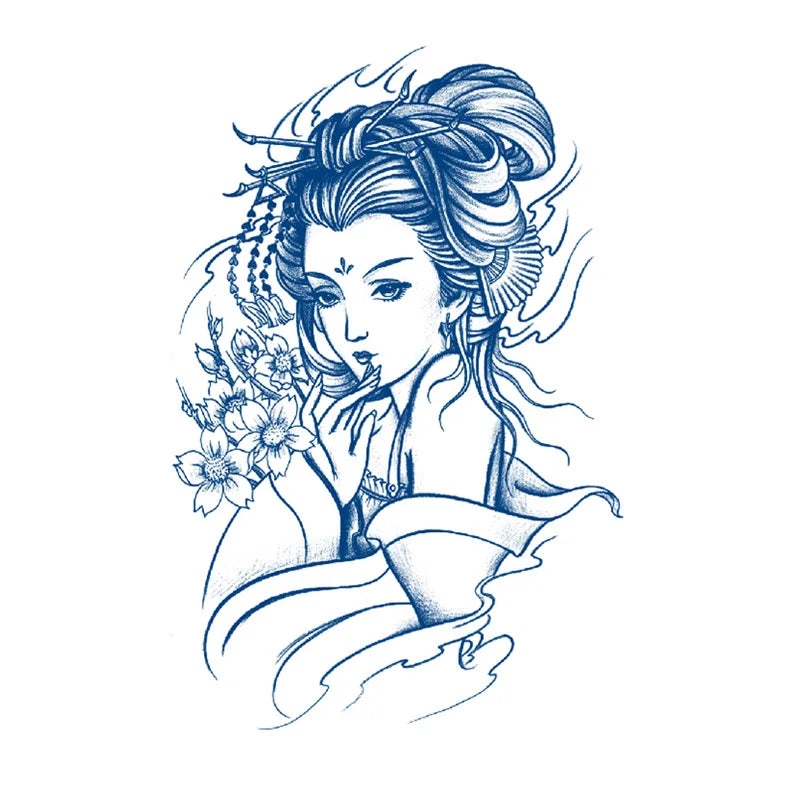 Juice Net Red Tattoo Sticker Lasts 7-15 Days Herbal Plant Semi Permanent Temporary Tattoos Sticker Size:180 * 110mm