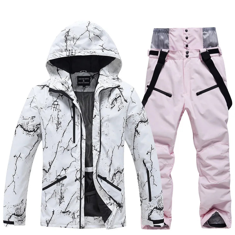 New Fashion, Men's and Women's, Ski Suit Sets, Waterproof, Snow Costume, Ski Jacket and Pant Set, Outdoor Clothing, Snowboarding