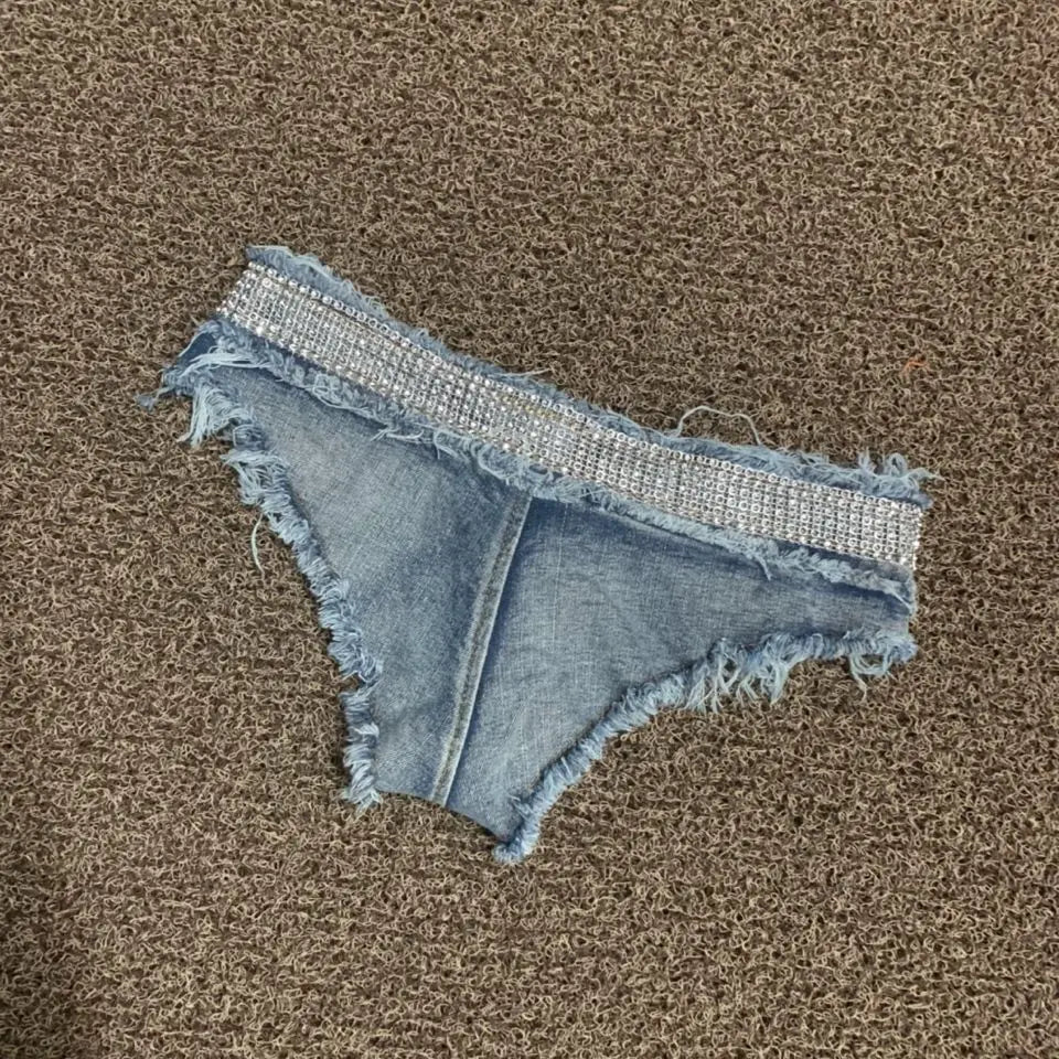 Nachtclub 2022 Neue Damen Sexy Ultra Short Denim Jeans Low Waist Cowboy Shorts Pole Dance