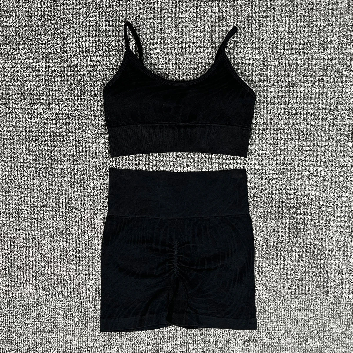 Sports Set Women Shorts Fitness Tights Seamless Yoga Set Crop Top Running Stretch High Waist Leggings Gym Sets Womens Outfits