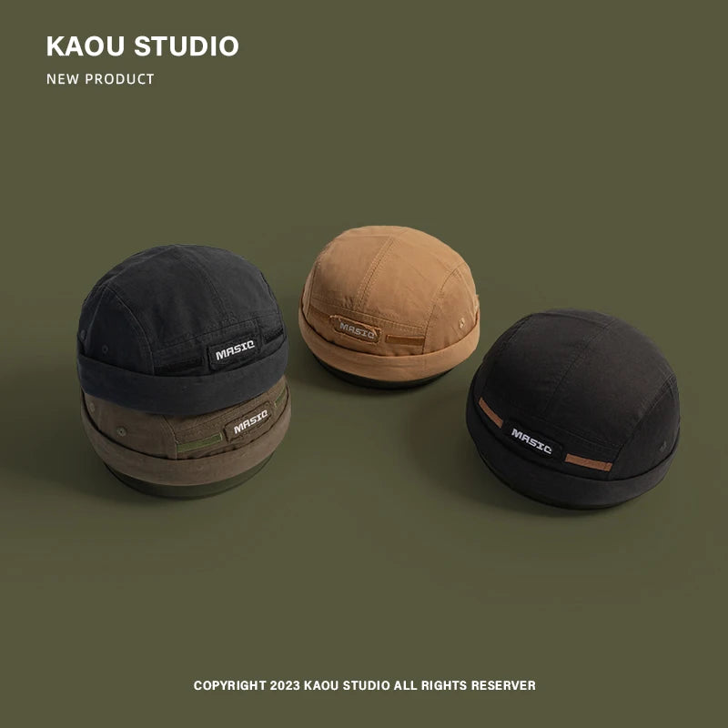 Krempenloser Landlord-Hut Damenmode Marke Hip Hop Landlord-Hut Herren Frühling und Herbst All-Matching