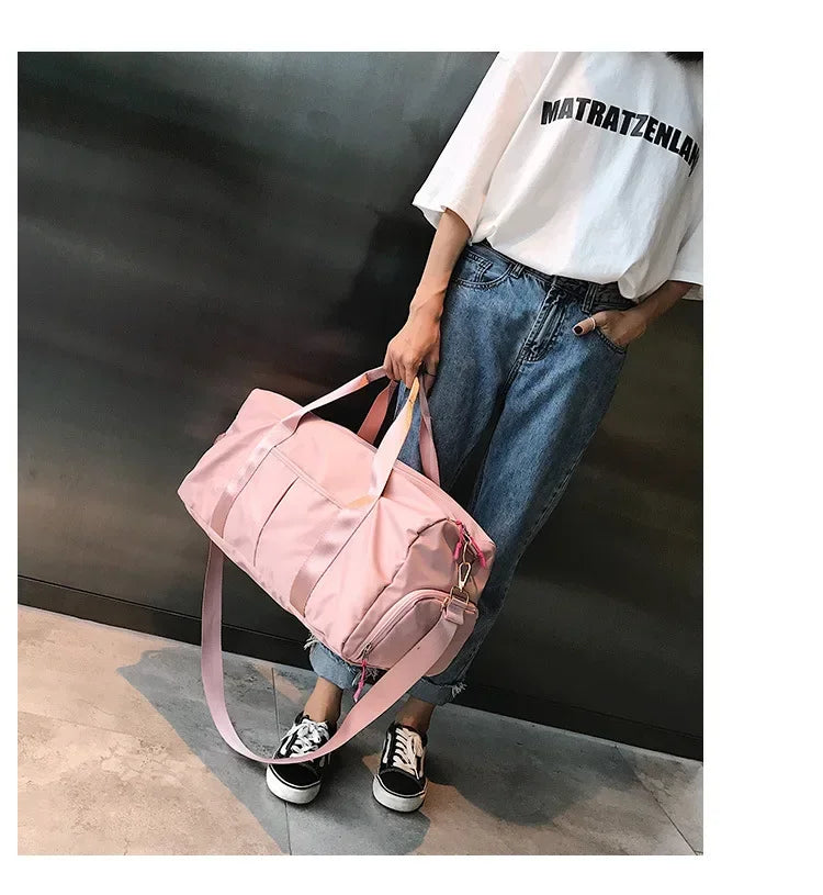 Training Yoga Sporttaschen Fitness Gym Taschen Nass Trocken Separate Gepäcktasche mit separatem Schuhfach Reisetasche Handtasche