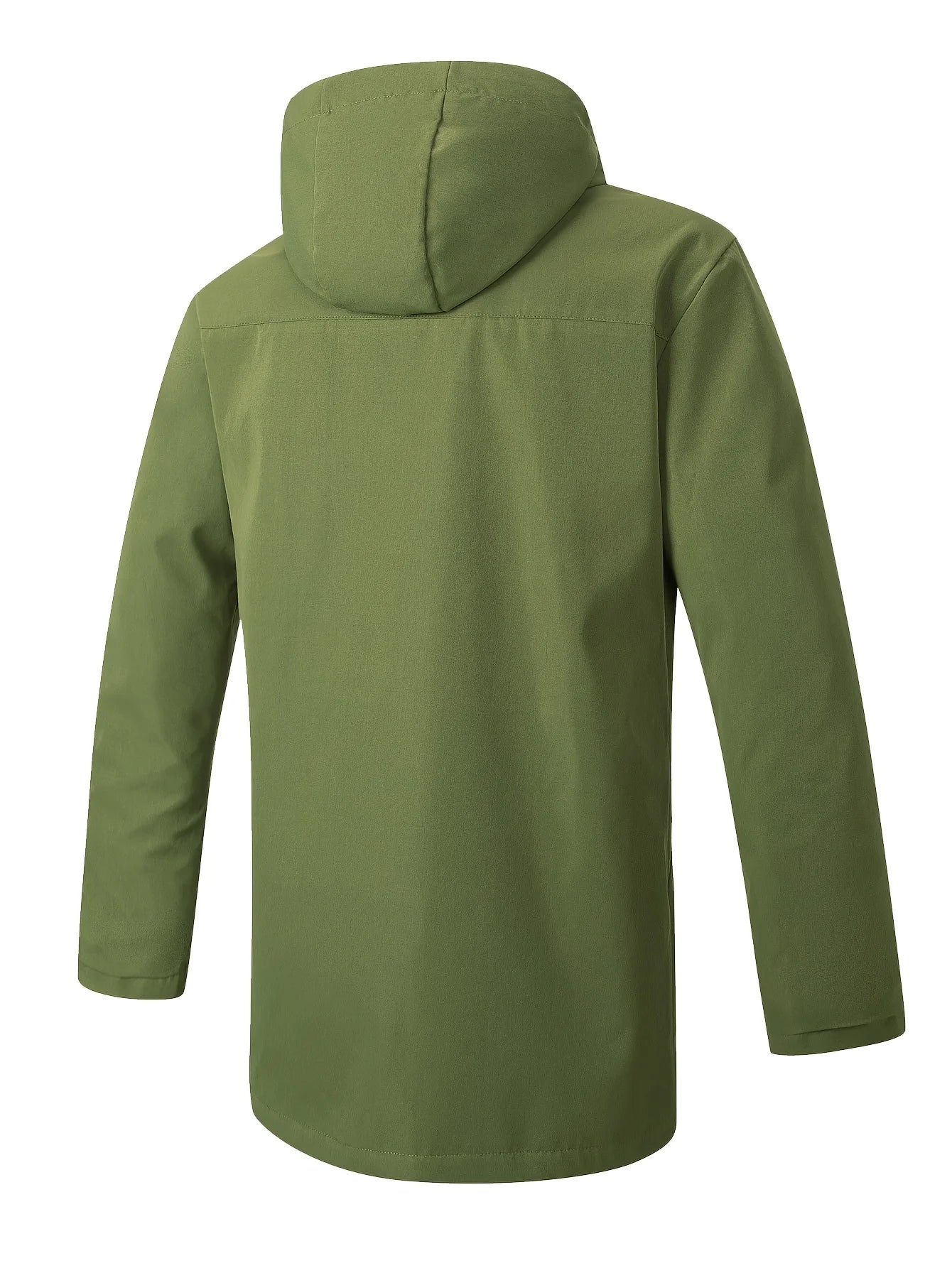 Men's Fashion Casual Jacket with Hood and Drawstring, Solid Color, Suitable for Spring and Autumn Casual Attire