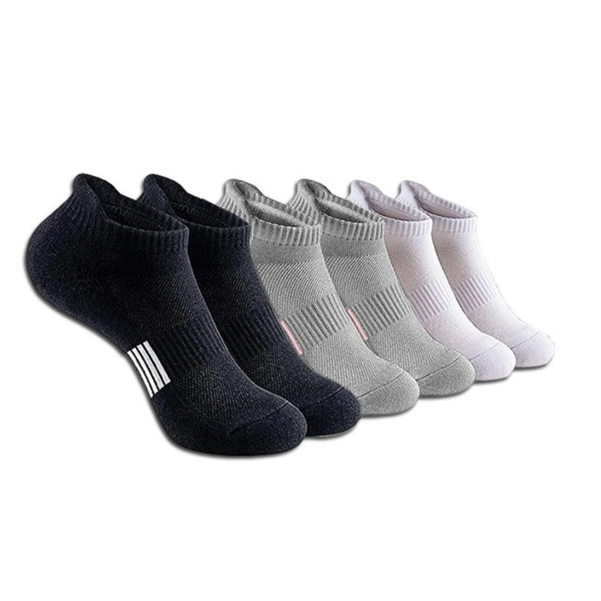 Unisex Athletic Ankle Socks – Heel Tab Design, Stay-in-Place Fit, Breathable Mesh, Ideal for Running