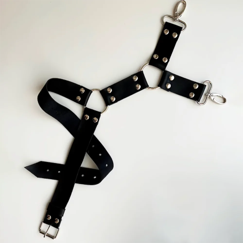 Punk PU Leather Suspenders For Women Men Jeans Pants Leg Harness Garter Bondage Belt Strap Fashion Apparel Accessories