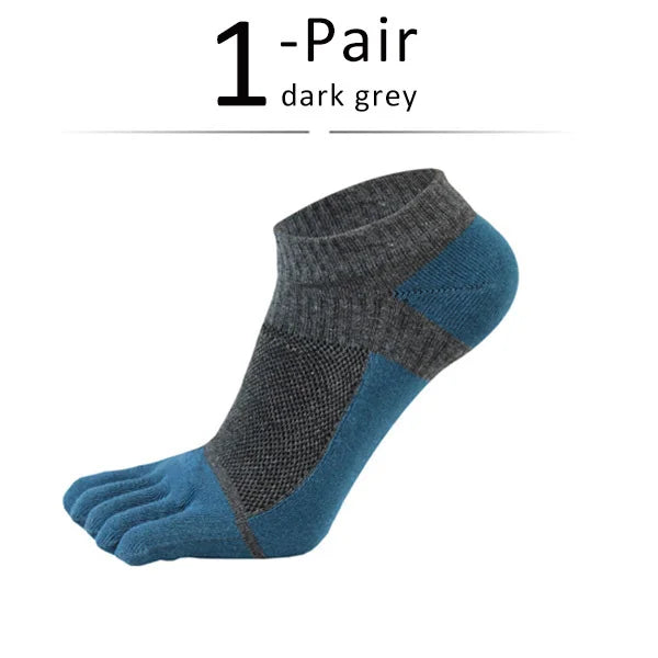 Pure Cotton Five Finger Socks Mens Sports Breathable Mesh Comfortable Shaping Anti Friction Soft Elastic Endurable Toe Socks Boy