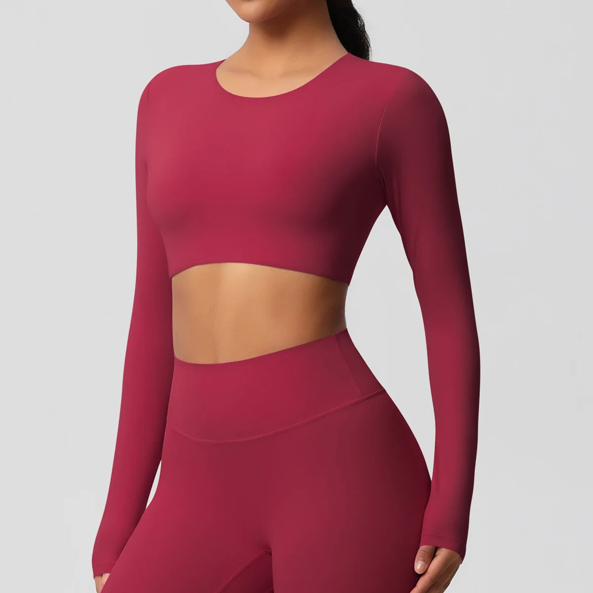 Yoga Suit Gym Sports Set Women Quick-Drying Fitness Set Female Tracksuit Running Workout Long Sleeve Sports Shirt Sportswear