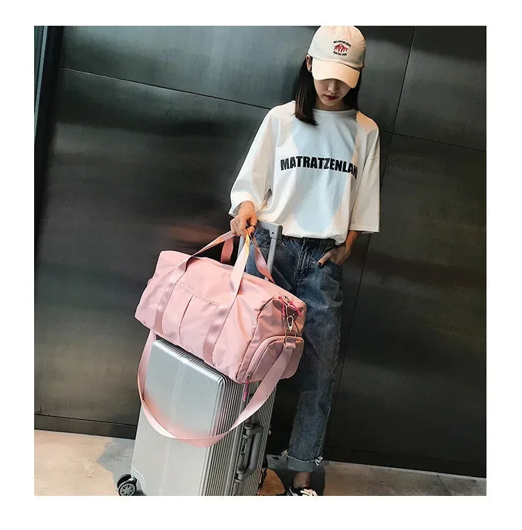 Training Yoga Sporttaschen Fitness Gym Taschen Nass Trocken Separate Gepäcktasche mit separatem Schuhfach Reisetasche Handtasche