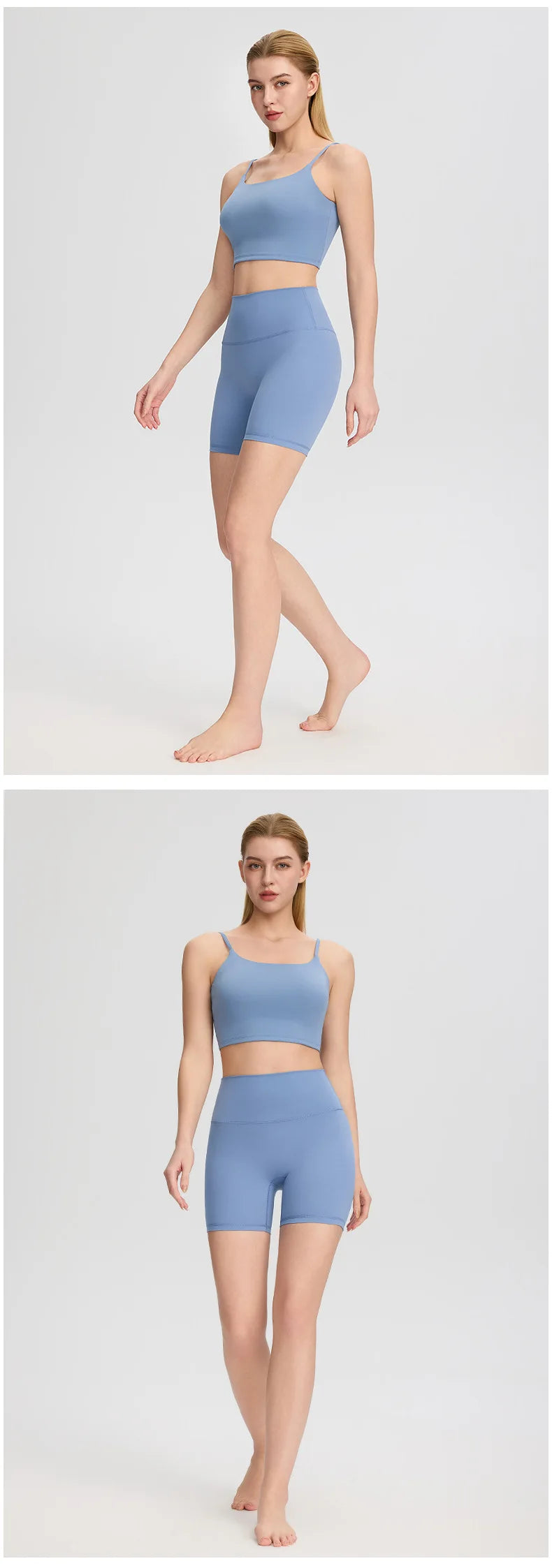Yoga clothes, running suit, women's chest cushion vest, hip lifting high waist yoga shorts, quick drying breathable fitness suit