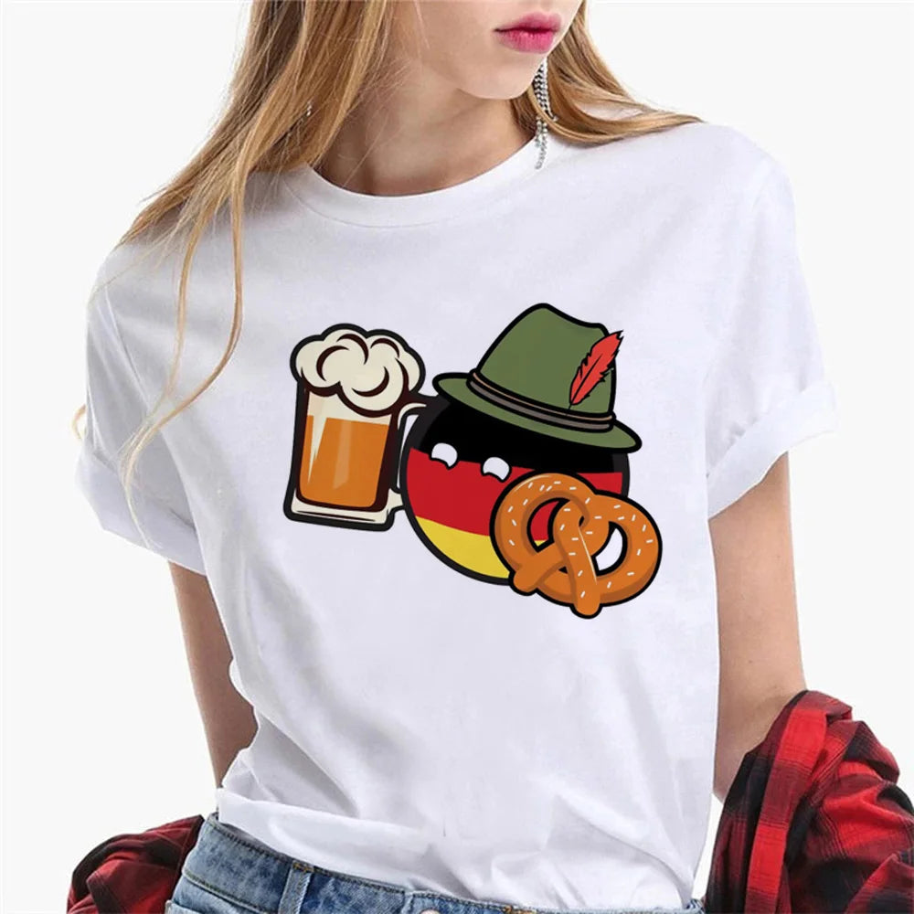Germany top women comic Tee female Japanese graphic harajuku clothing