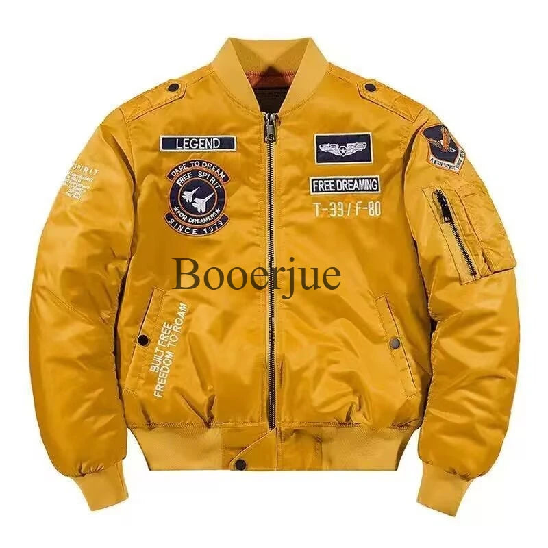 High Quality Military Motorcycle Ma-1 Aviator Pilot Coats Male Baseball Bomber Jackets Winter Hip Hop Thick Warm Jackets Men 6XL