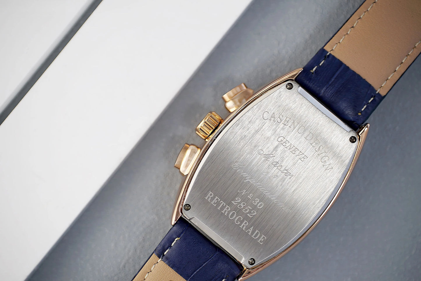 CASENO Top Luxury Brand Men's Fully Automatic Mechanical Tourbillon Watch Calendar Night Glow Tonneau Skeleton Watch -577G