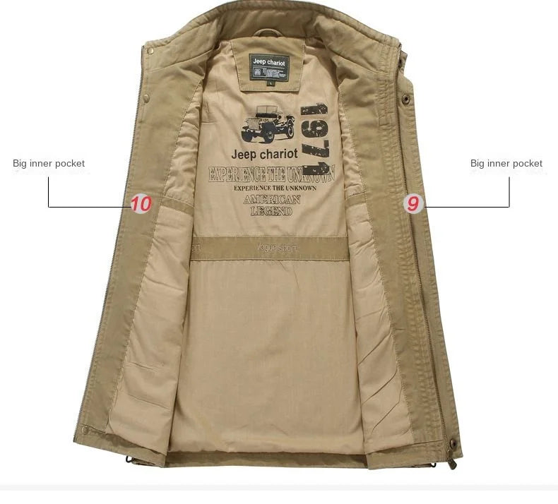 Taktische Jacken Weste Herren Jacken Jersey Westen Denim Ärmellose Jacke Sommer Arbeitskleidung Mesh Mann Übergröße Oberbekleidung Bestickt