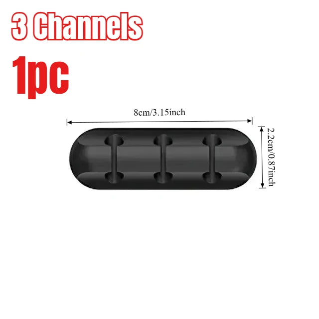 Cable Cord Wire Organizer Silicone USB Cable Winder Management Clips Self Adhesive for Mouse Keyboard Headset For iPhone Huawei