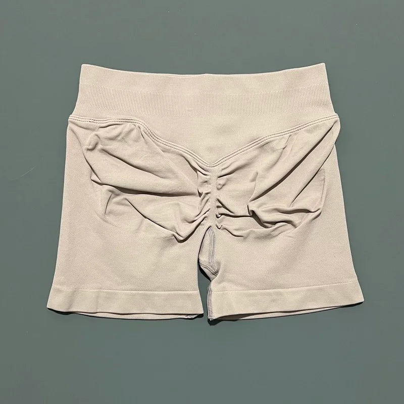 HISTELLO Gym Shorts Women Sports Shorts Scrunch Booty Fitness Biker Short Workout Yoga Leggings Running Gym Seamless Leggings