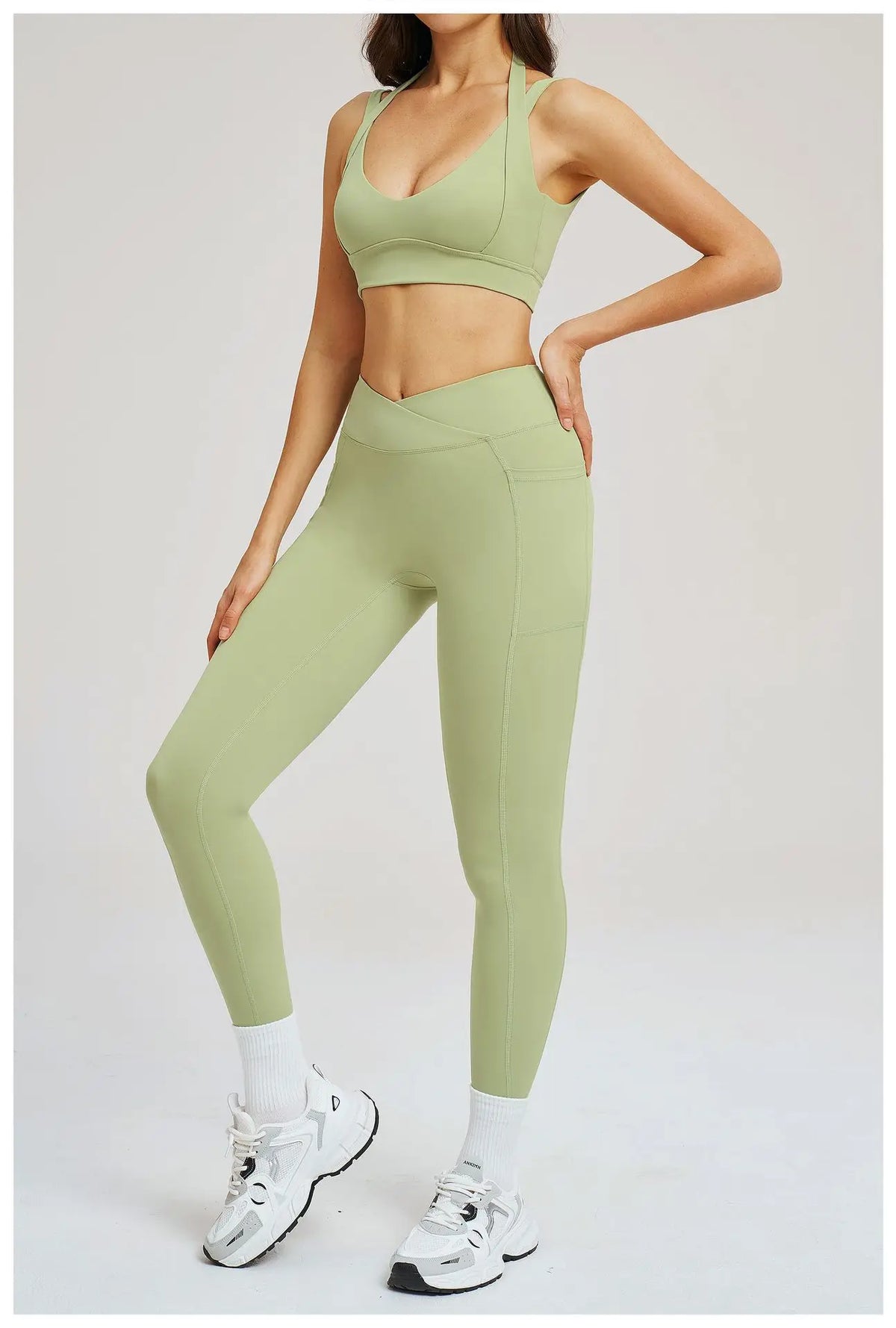 Yoga Clothes 2 Piece Women's Tracksuit Athletic Wear Fitness Suit Gym Outfits Workout Push Up Clothes Sports Bra Leggings Suit