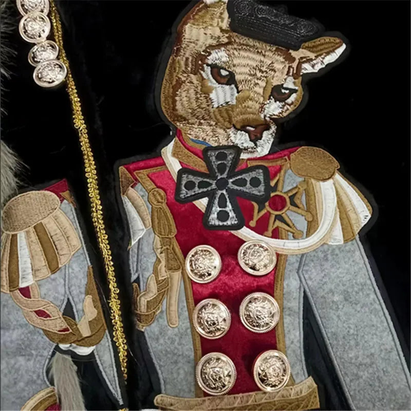 Women's Winter Faux Mink Fur Coats, Korean Embroidery Jacket, Female Loose Thicken Warm Clothes, High Quality, Promotion,New