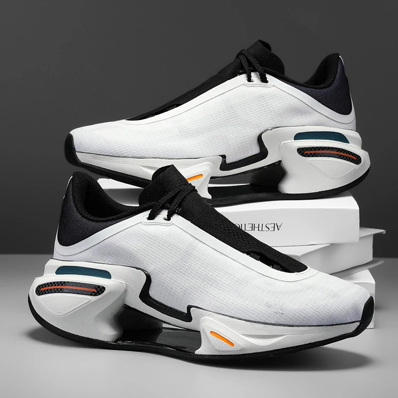 High Quality Men Basketball Shoes Comfortable Non Slip Shock-absorbing Sneakers Have Thick Soles Hollowed Out Fashion Runn Shoes